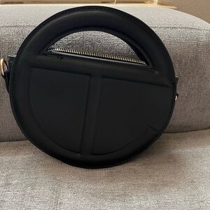 Elegant Black Circle Handbag